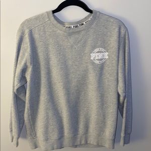 Grey PINK crew neck
